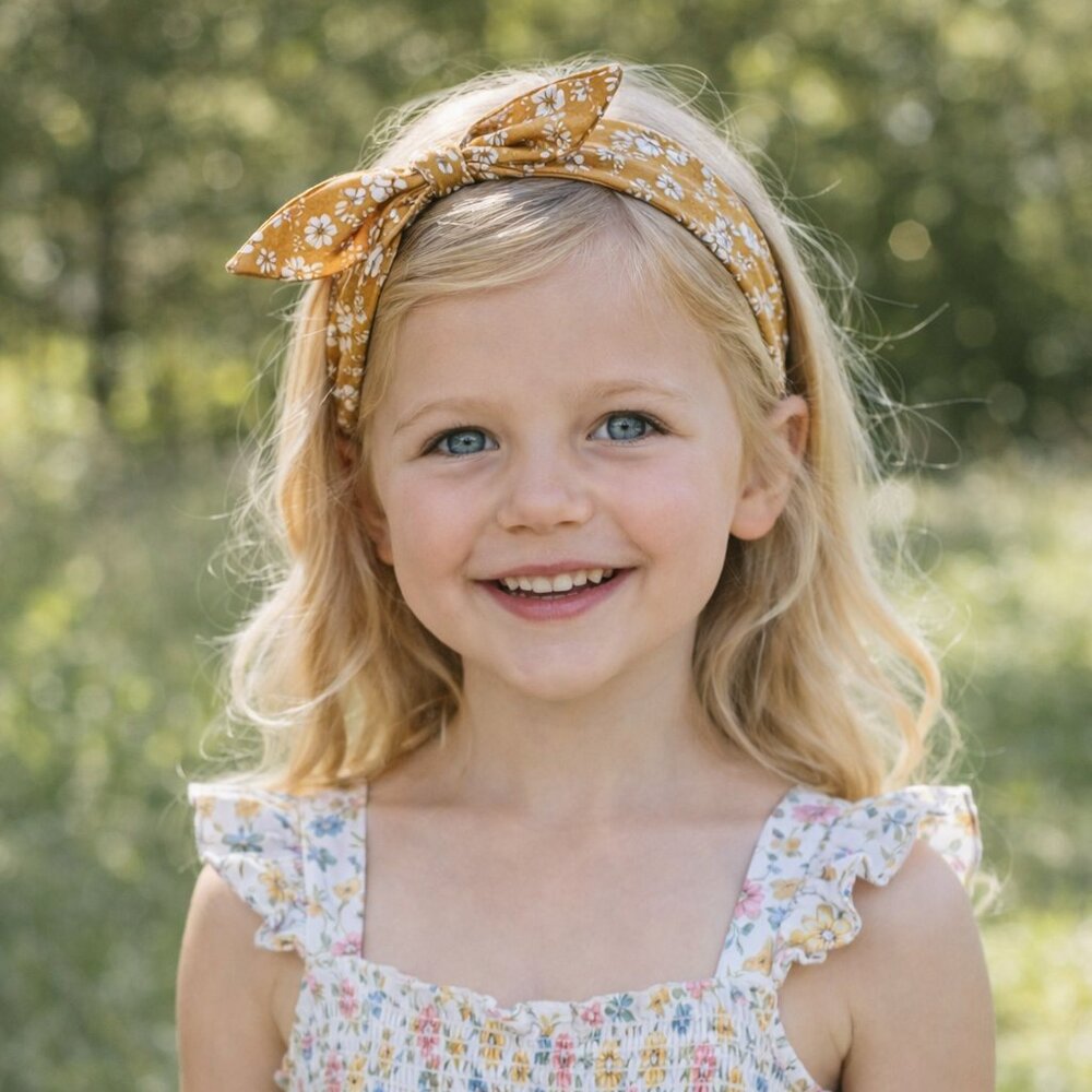 Ribbies Bow Headband - Liberty - Capel Mustard, NWT